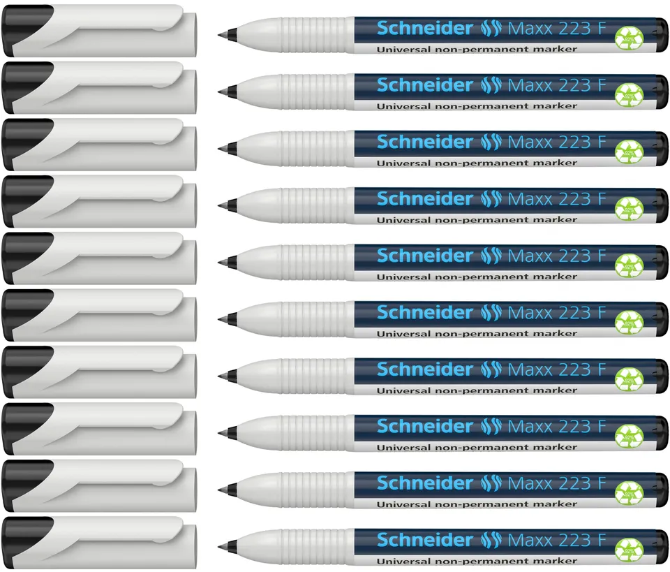 schneider-maxx-223-universal-marker-fein-0-7-mm-schwarz-10er-packung image 1