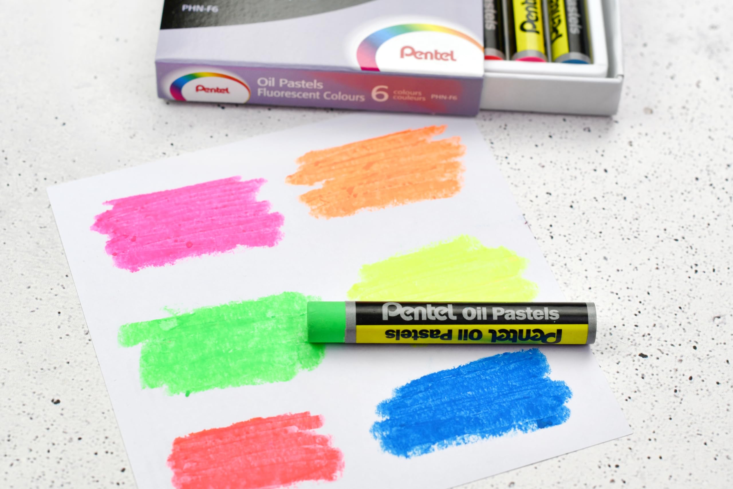 pentel-phn-f6-fluoreszierende-lkreiden-6er-set-farblich-sortiert image 3