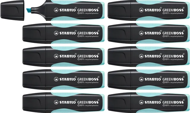 stabilo-green-boss-pastel-textmarker-keilspitze-2-5-mm-4-pastellfarben image 1
