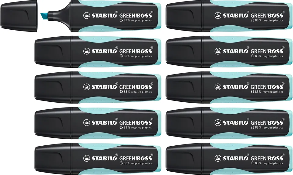 stabilo-green-boss-pastel-textmarker-keilspitze-2-5-mm-4-pastellfarben image 1