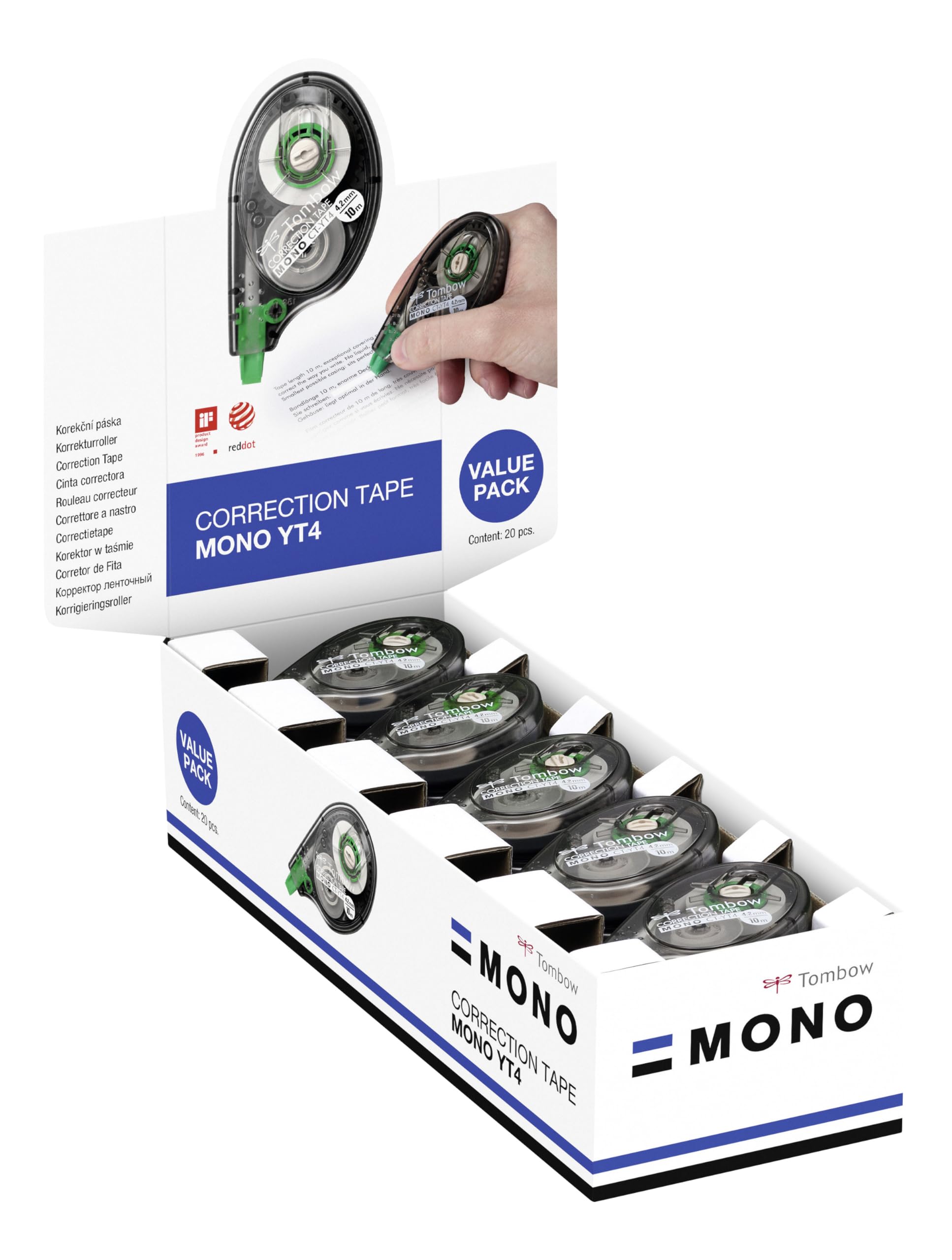 tombow-mono-ct-yt4-20-korrekturroller-4-2-mm-x-10-m-20er-office-pack image 1