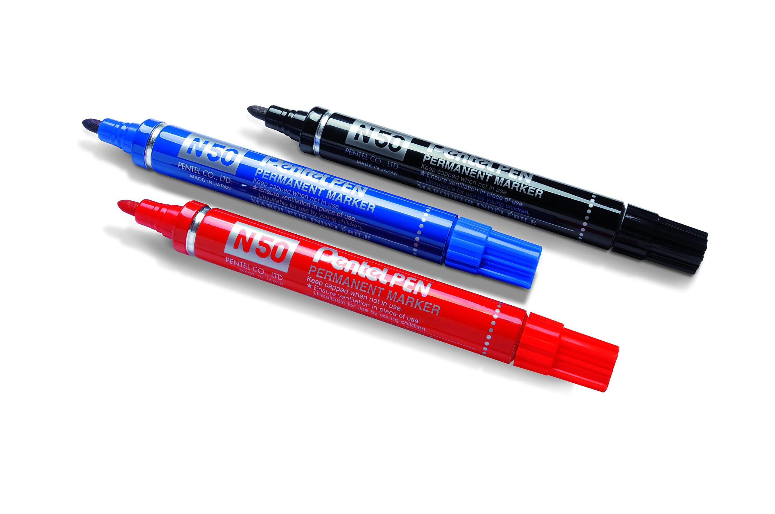 pentel-n50-ae-permanentmarker-aluminiumgeh-use-konische-spitze-schwarz image 5