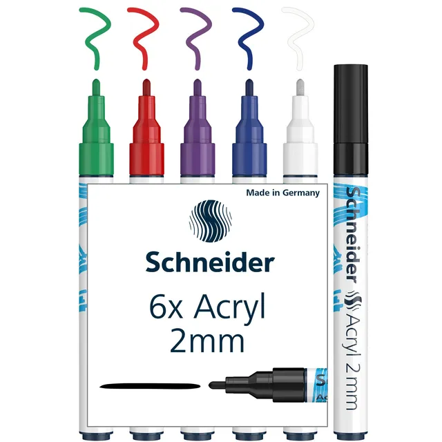 schneider-paint-it-acrylmarker-set-1-sortiert-2-mm-rundspitze-6-st-ck image 1