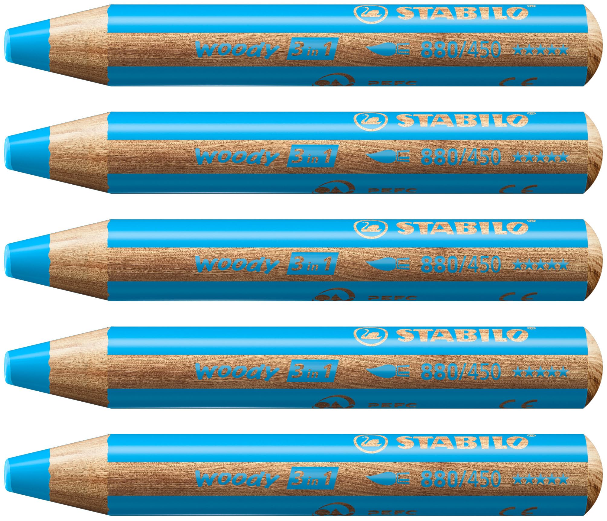 stabilo-woody-3-in-1-buntstift-cyanblau-5er-pack image 1