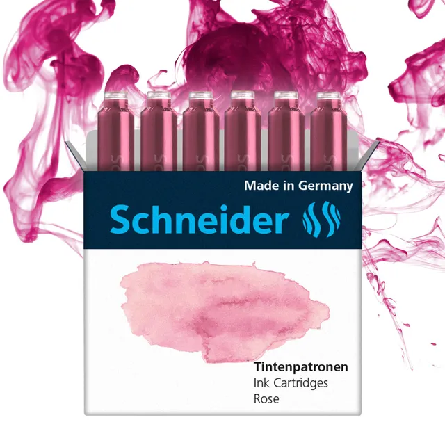 schneider-pastell-tintenpatrone-rose-standard-patronen-f-r-f-ller-6-st-ck image 1