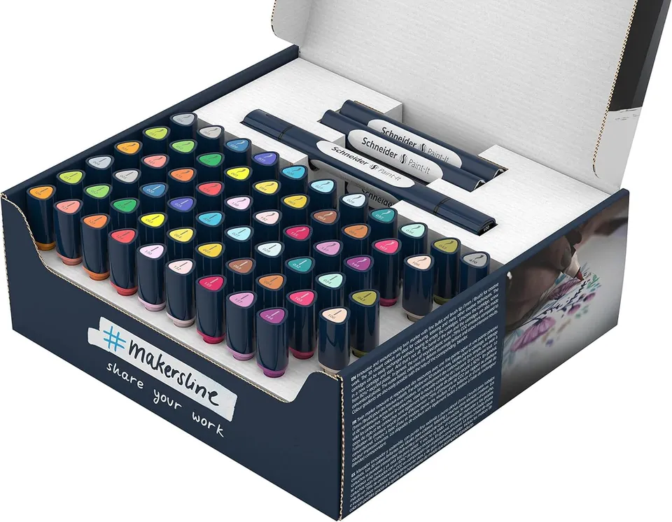 schneider-paint-it-040-twinmarker-komplettset-72-teilig-brushspitze-1-0-mm-runds image 1