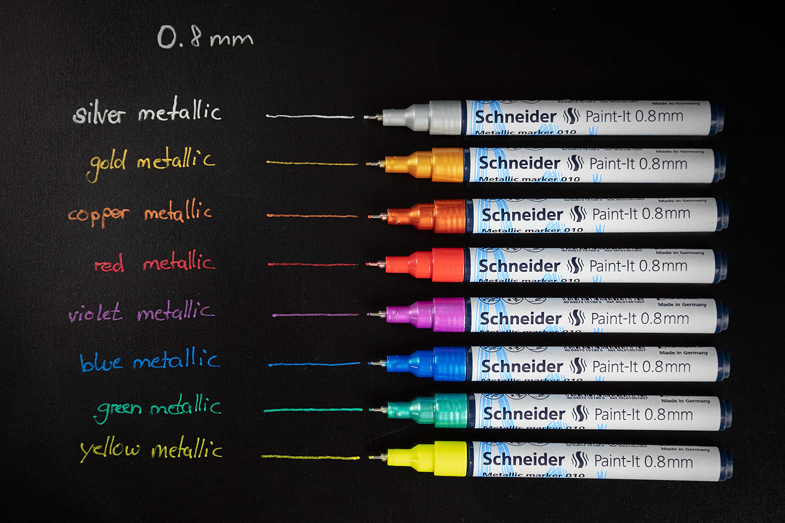 schneider-paint-it-metallicmarker-010-gelb-metallic-0-8-mm-5er-pack image 6