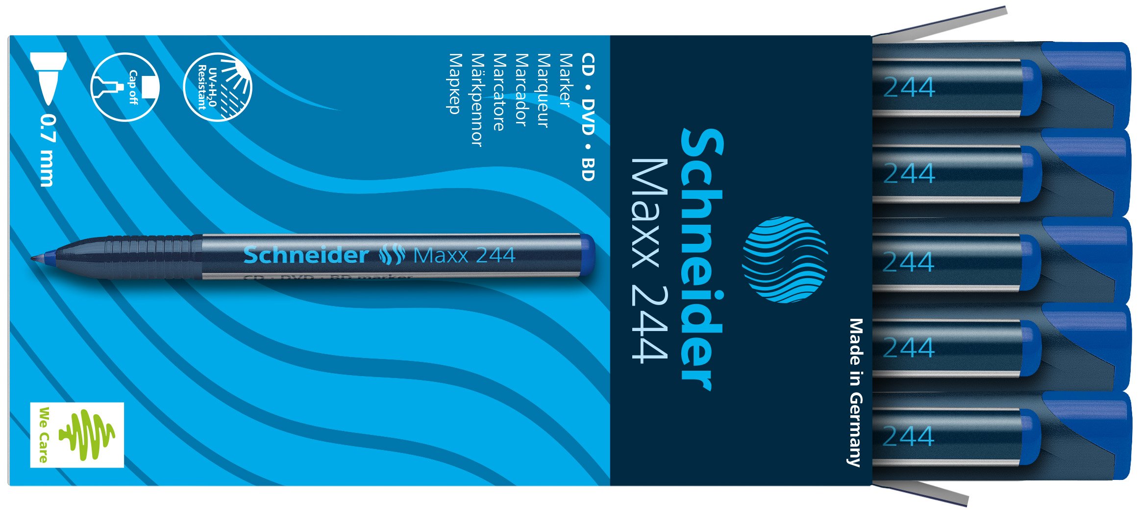 schneider-maxx-244-cd-dvd-bd-marker-0-7-mm-blau-10er-pack image 6