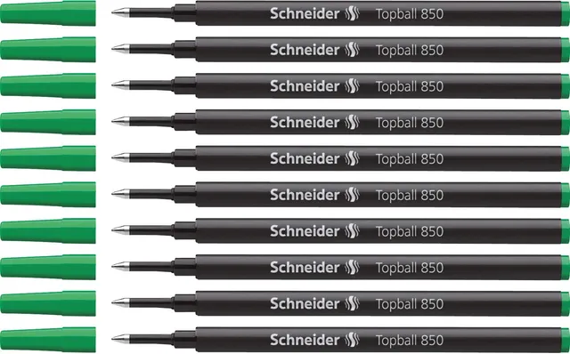 schneider-topball-850-tintenroller-minen-0-5-mm-euro-format-gr-n-10er-packung image 1