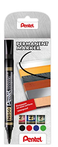 pentel-n850-4-permanent-marker-rundspitze-1-5-mm-4er-set-schwarz-rot-blau-gr-n image 4
