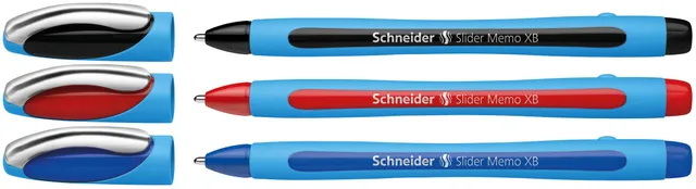 schneider-slider-memo-xb-kugelschreiber-3er-etui-rot-schwarz-blau image 1
