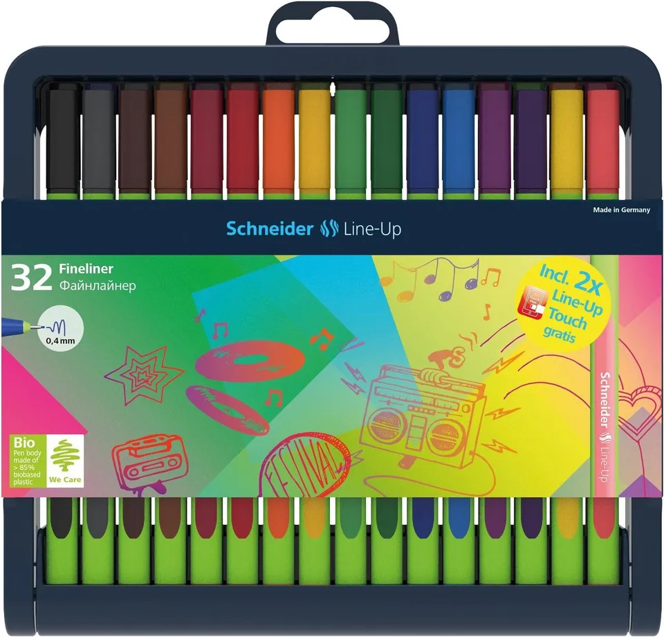 schneider-line-up-fineliner-0-4-mm-32er-box-sortiert image 1