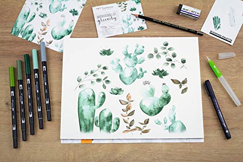 tombow-watercoloring-set-greenery-9-teilig-mit-abt-dual-brush-pens image 5