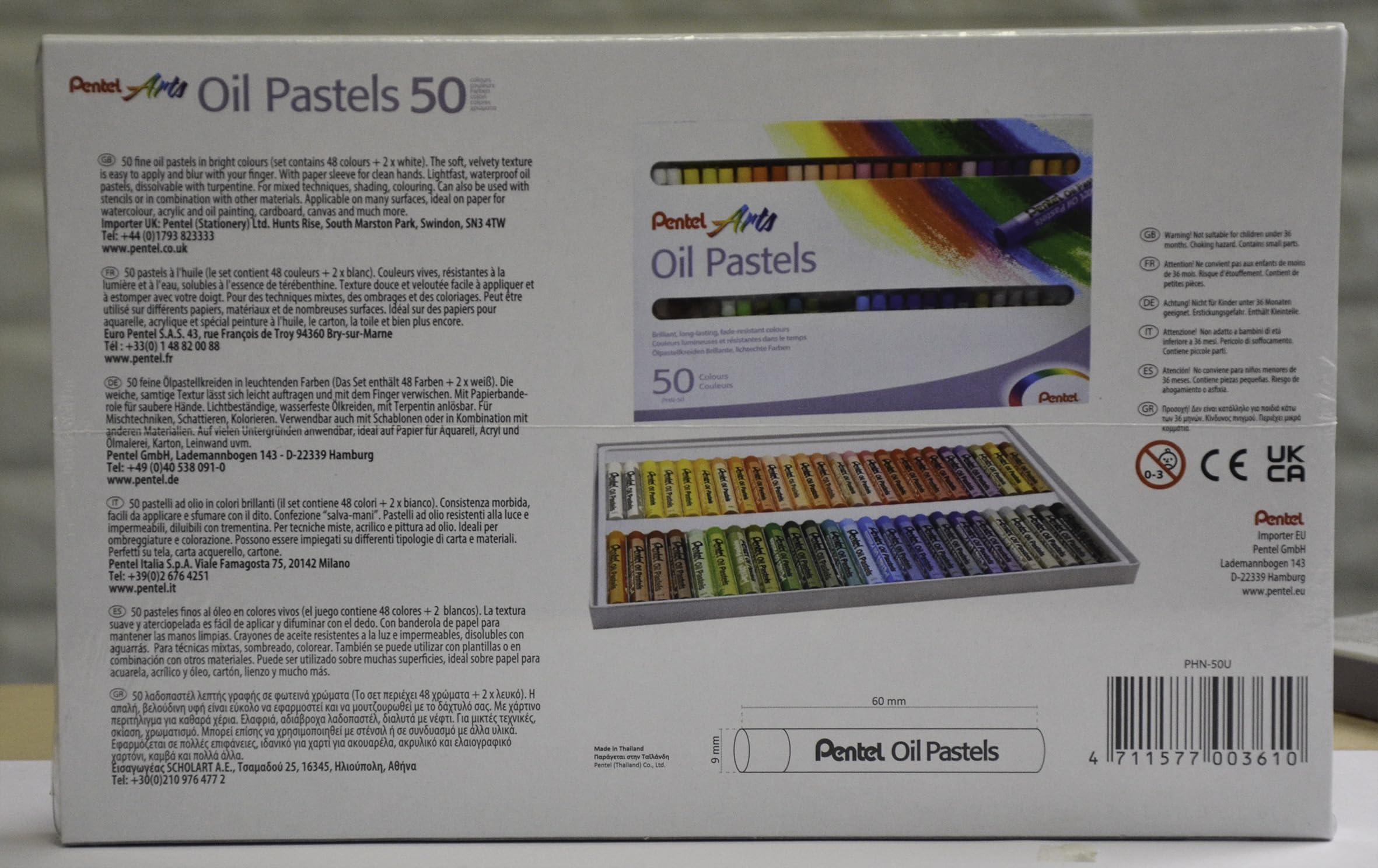 pentel-phn-50u-lpastellkreide-50er-set-49-farben image 3