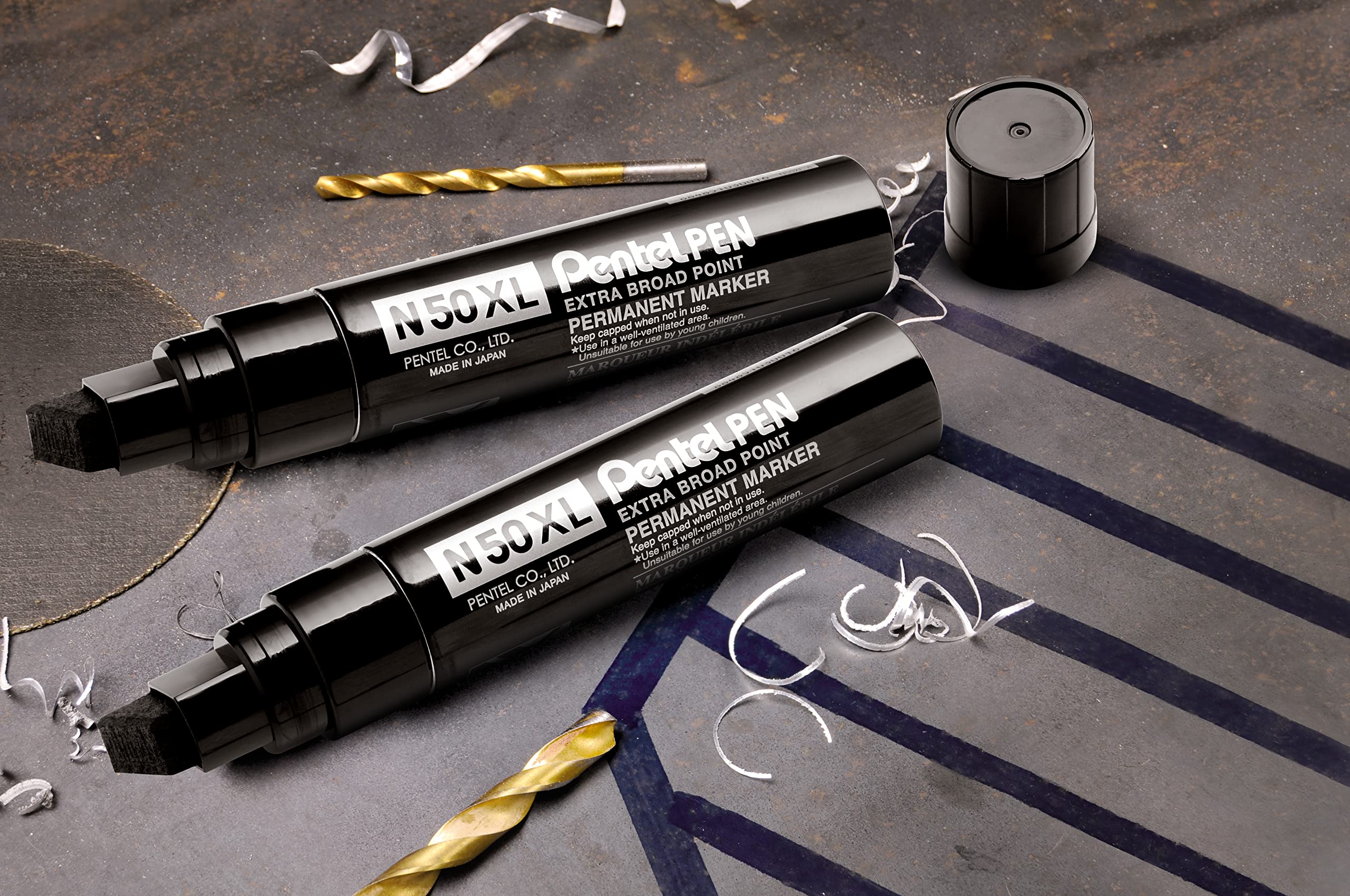 pentel-n50xl-permanent-marker-keilspitze-7-0-17-0-mm-schwarz-1-st-ck image 5