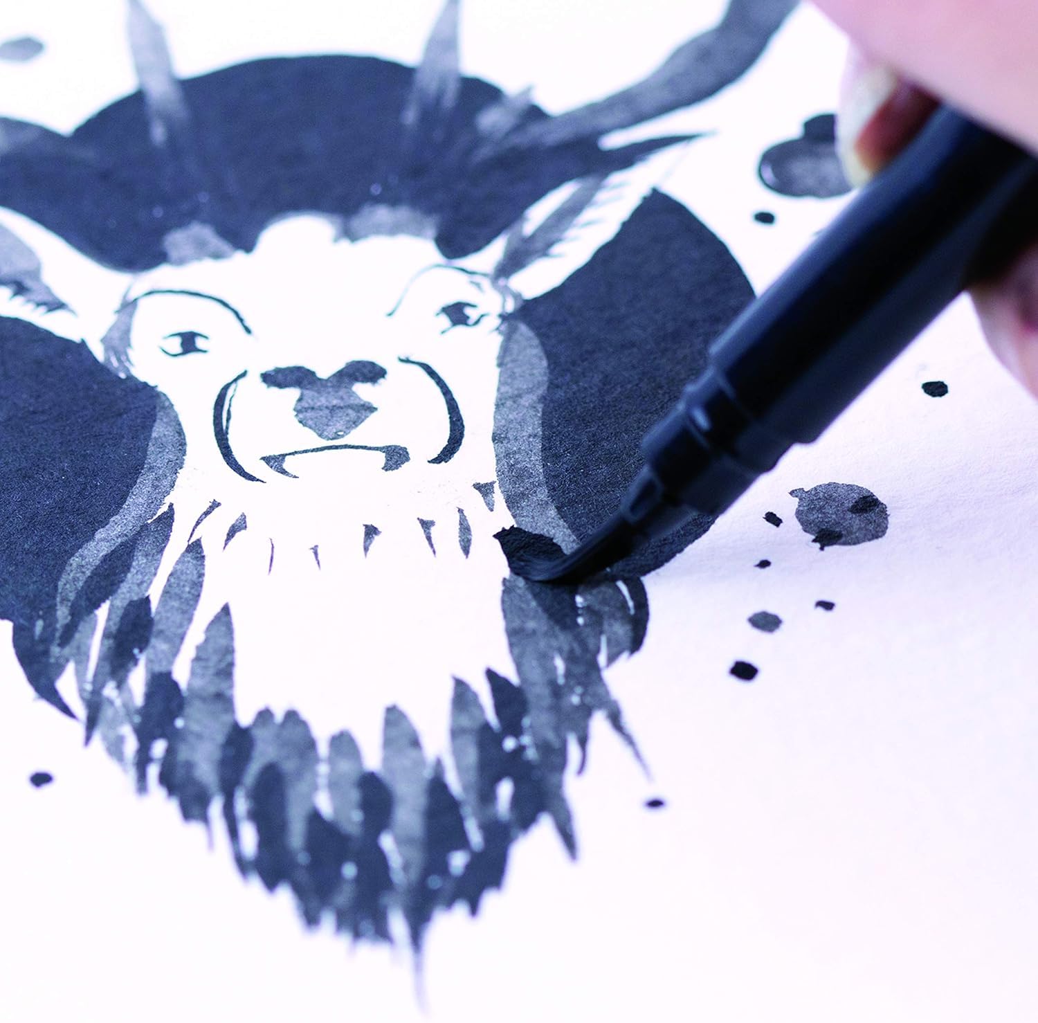 pentel-pocket-brush-pinselstift-schwarz-mit-2-patronen-xgfkp-fp10 image 8
