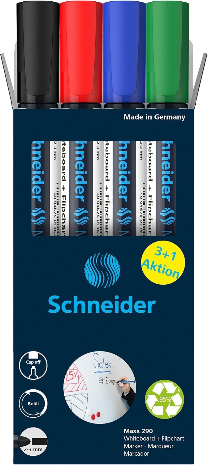 schneider-maxx-290-whiteboard-und-flipchart-marker-etui-4-farben-2-3-mm image 7