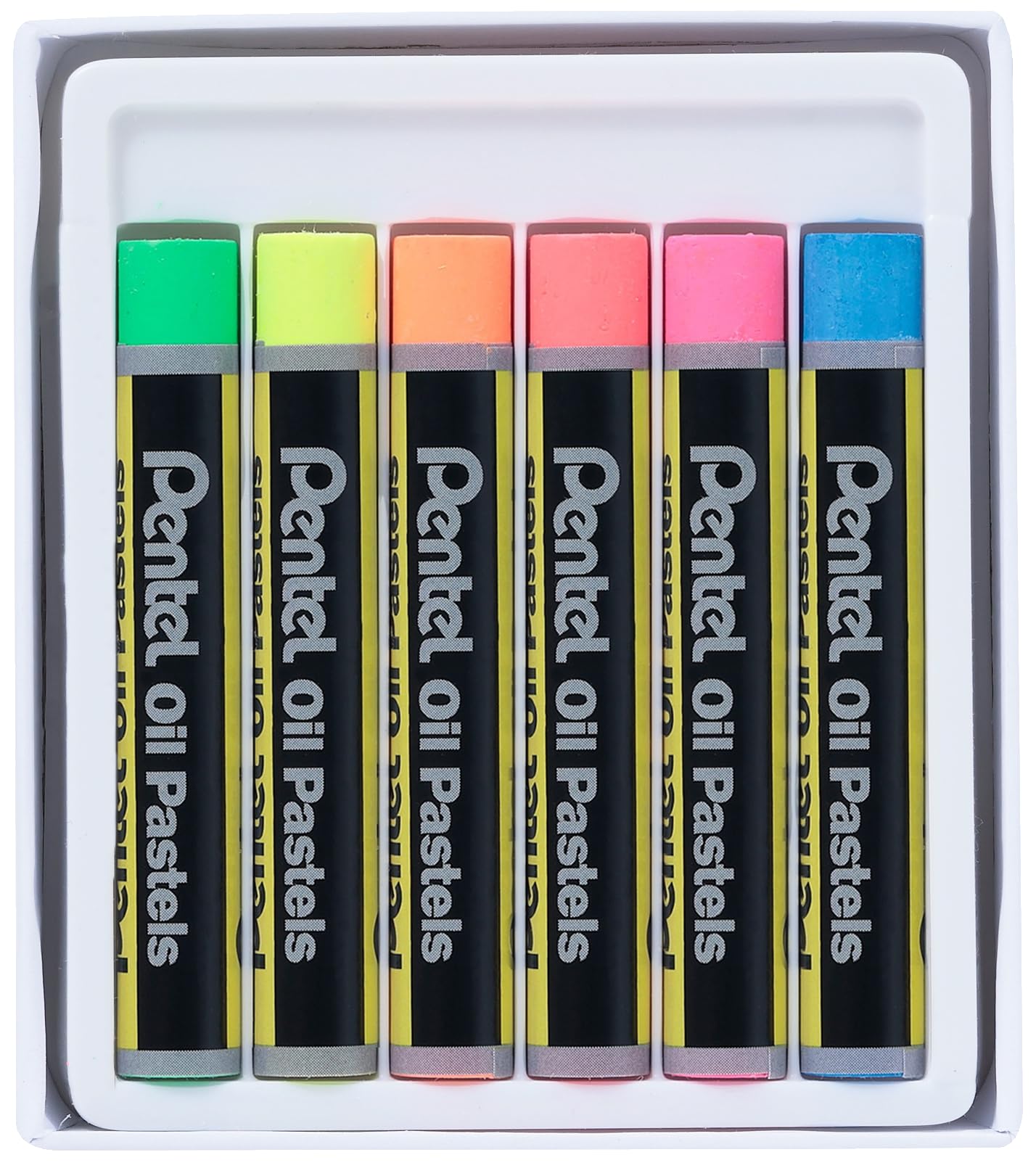 pentel-phn-f6-fluoreszierende-lkreiden-6er-set-farblich-sortiert image 2