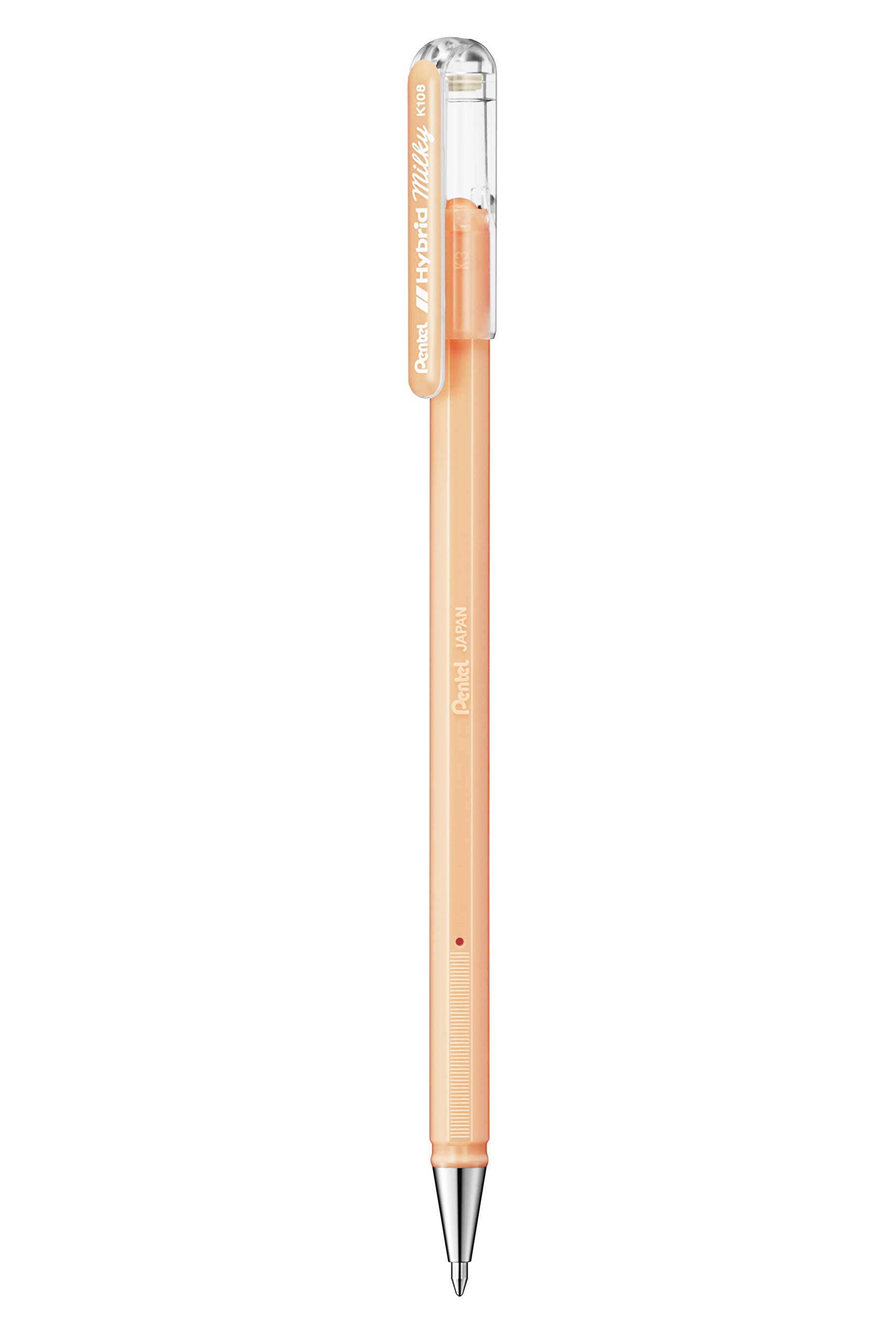 pentel-hybrid-milky-k108-pf-gel-tintenroller-pastell-orange-0-4-mm-12-st-ck image 6
