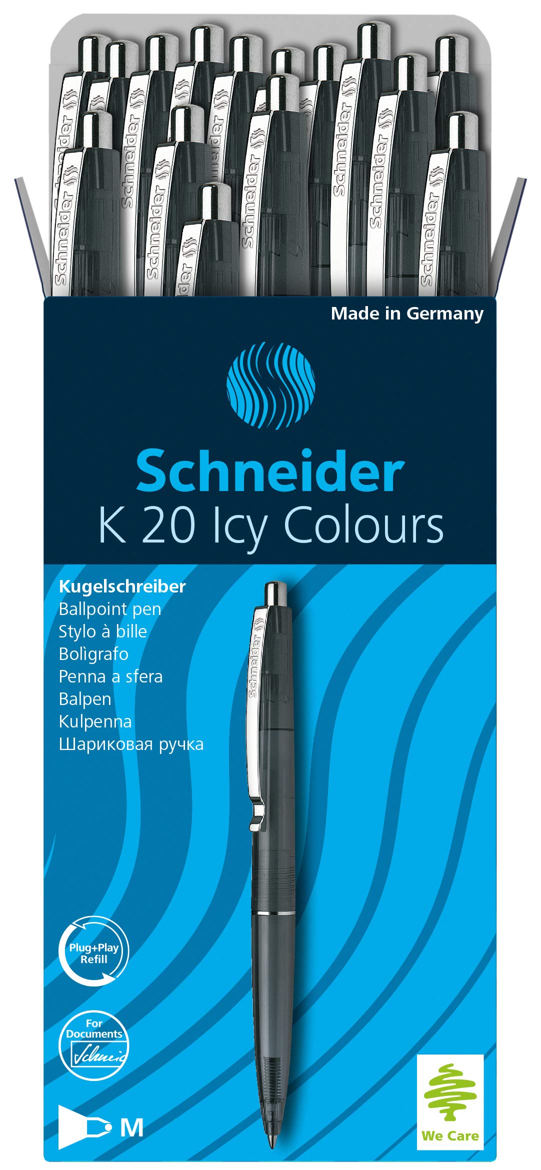 schneider-k20-icy-colours-kugelschreiber-schwarz-m-dokumentenecht-20er-pack image 2