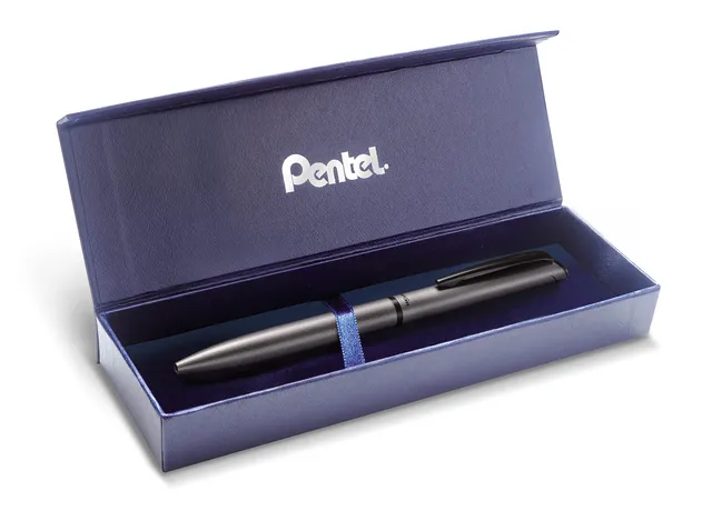 pentel-energel-bl2507n-box-gelroller-grau-high-class-metall-geschenkbox image 1