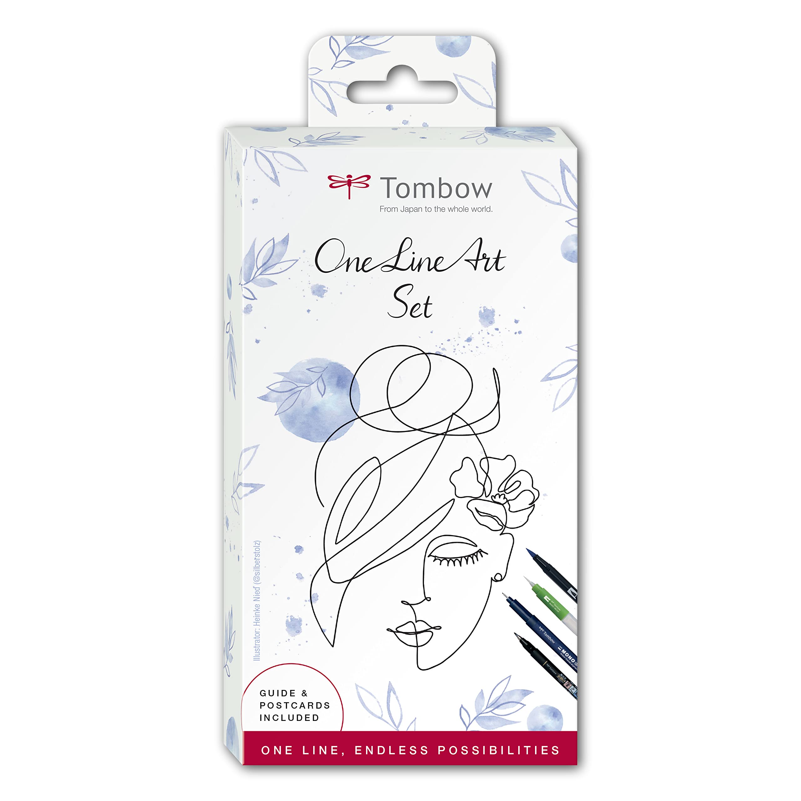 tombow-one-line-art-set-6-teilig-schwarz-mit-anleitung image 1