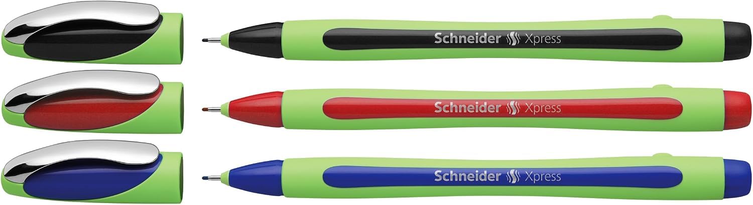 schneider-xpress-fineliner-0-8-mm-3er-etui-schwarz-rot-blau image 1