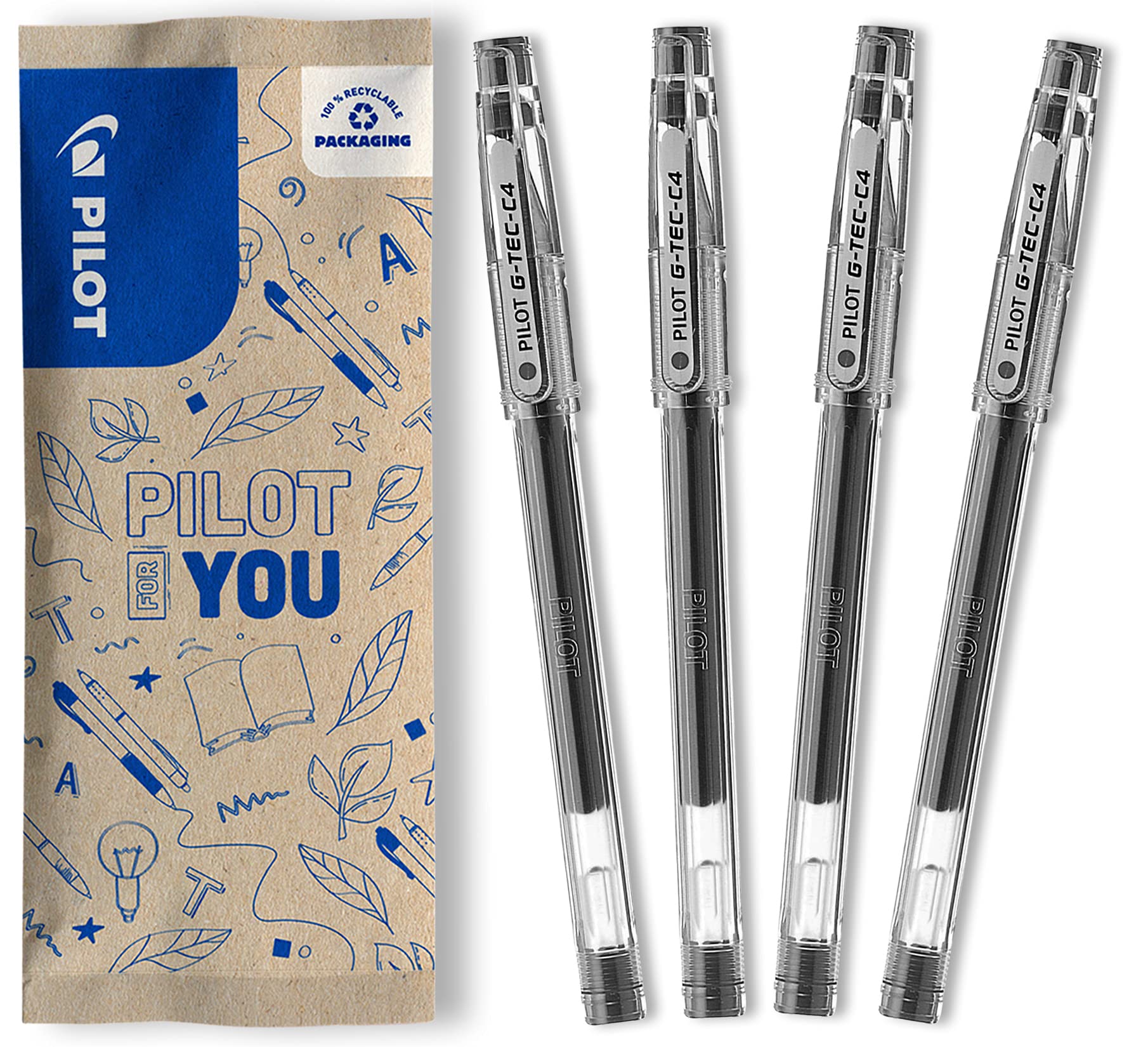 pilot-g-tec-c4-gel-tintenroller-4er-pack-schwarz-blau-rot-gr-n image 8