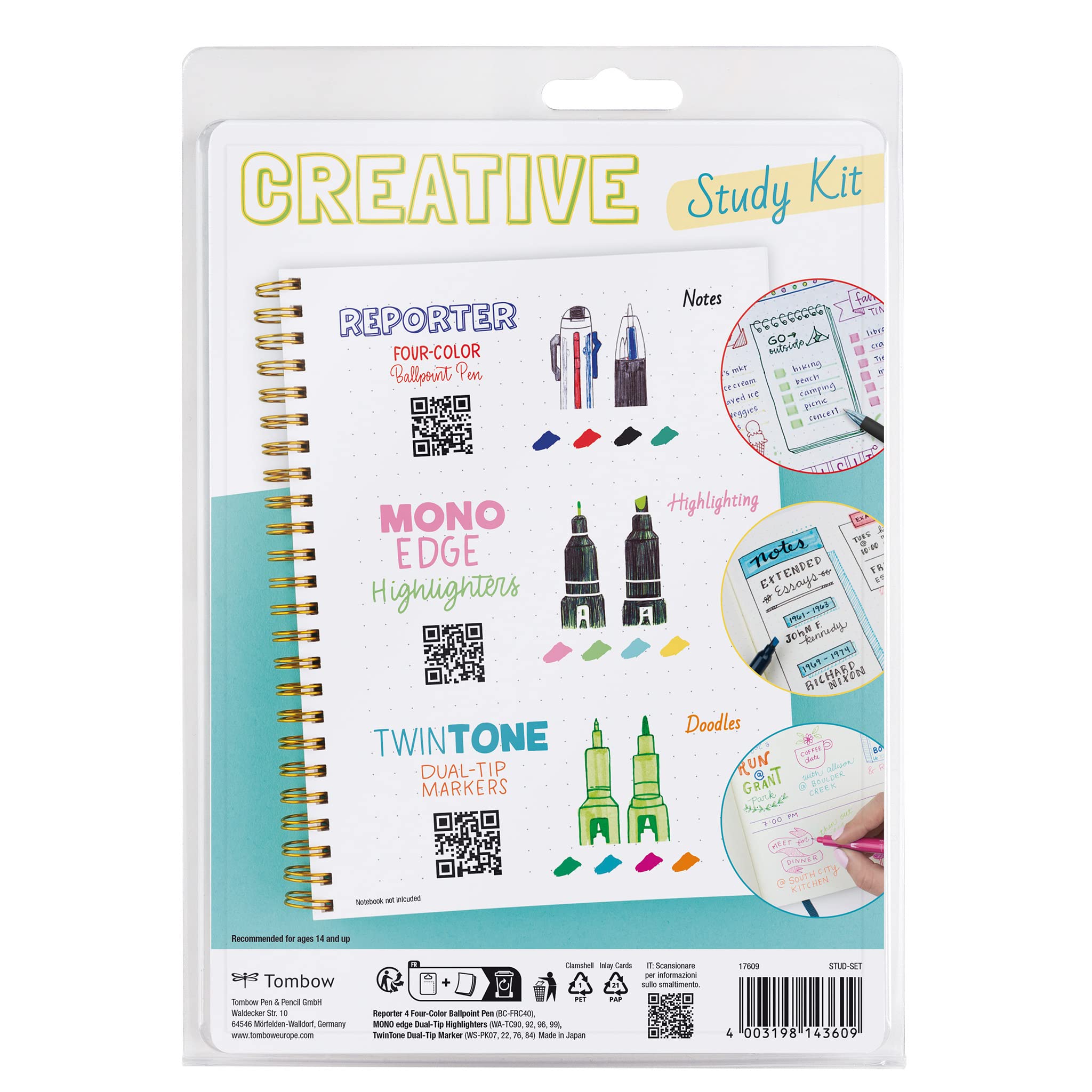 tombow-stud-set-kreativ-set-9-teilig-twintone-mono-edge-reporter-4-bunt image 2