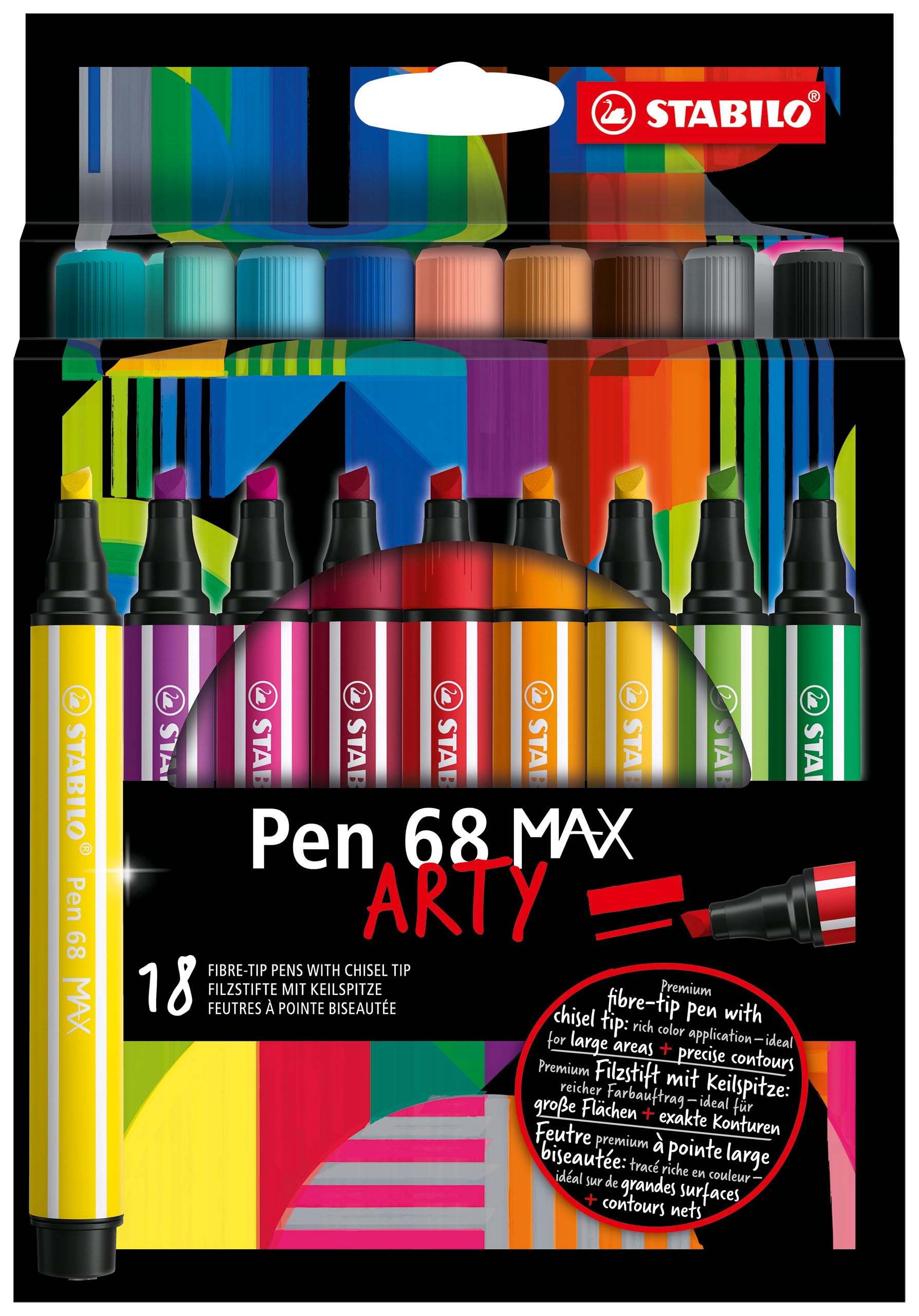stabilo-pen-68-max-premium-filzstift-mit-dicker-keilspitze-1-5-mm image 1