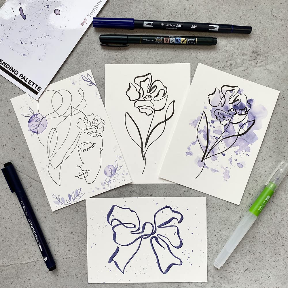 tombow-one-line-art-set-6-teilig-schwarz-mit-anleitung image 5
