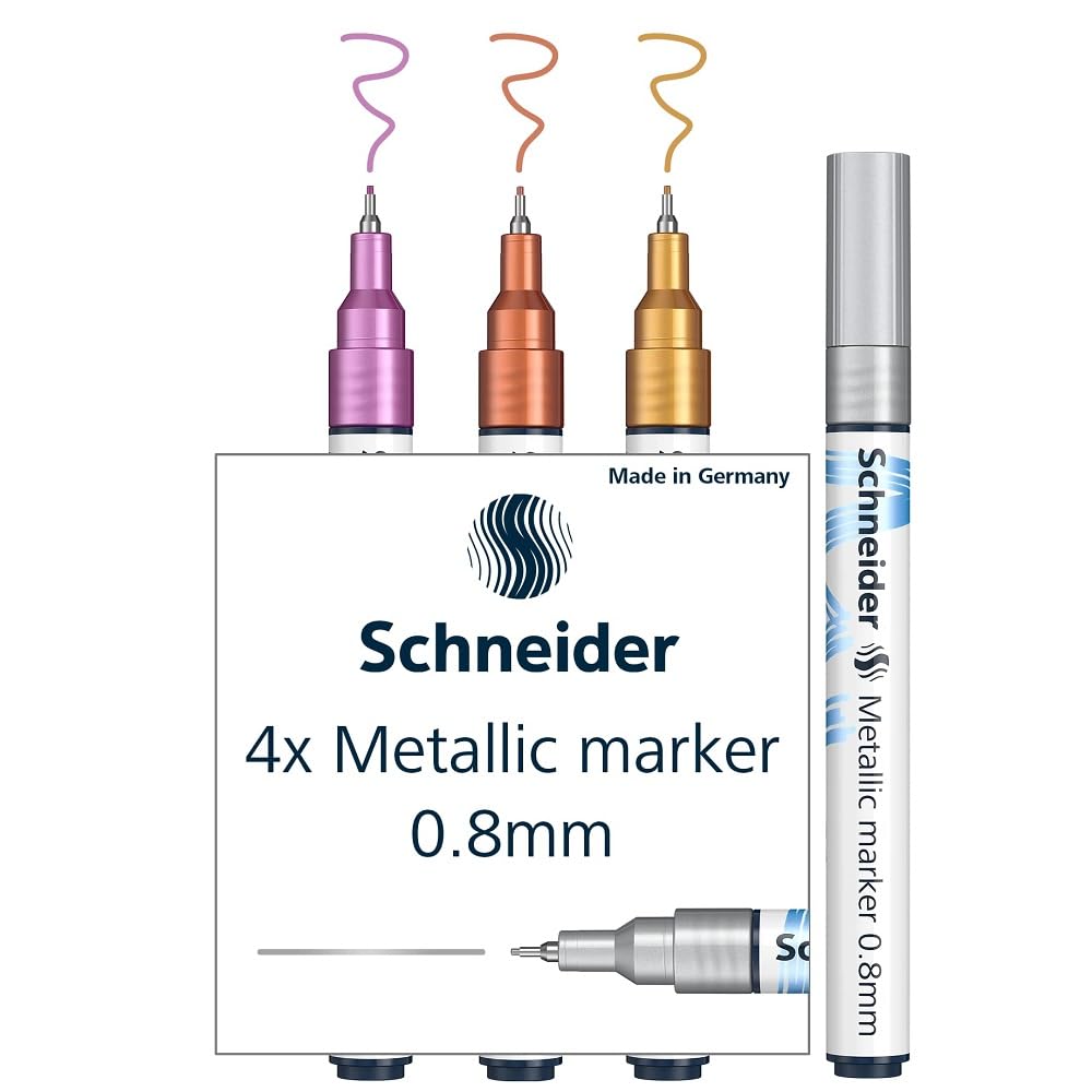 schneider-paint-it-010-metallicmarker-0-8-mm-4er-set-blue-green-red-yellow image 5