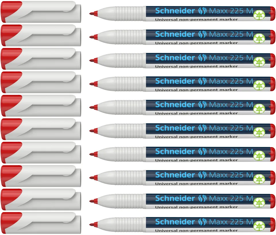 schneider-maxx-225-m-universal-marker-non-permanent-1-0-mm-10er-pack-rot image 1