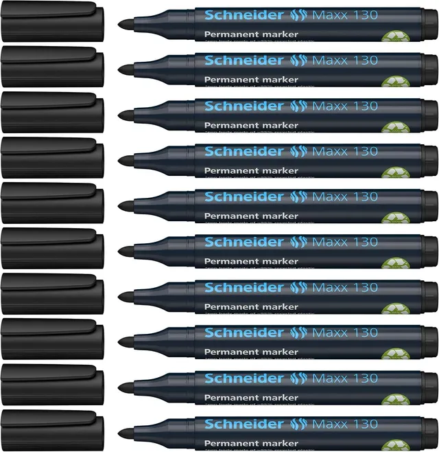 schneider-maxx-130-permanentmarker-rundspitze-1-3-mm-schwarz-10er-pack image 1