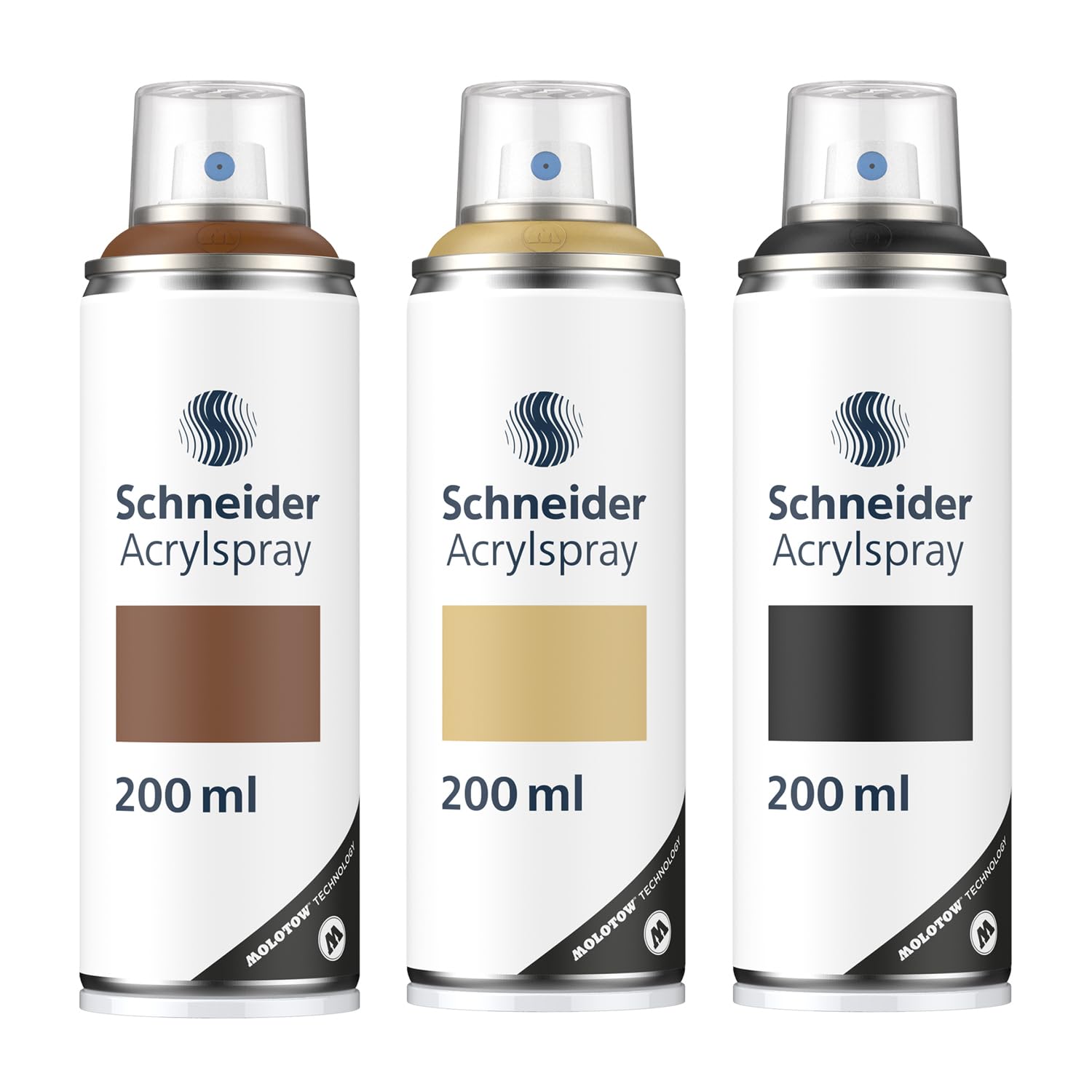 schneider-paint-it-030-supreme-diy-acryllack-3er-set-acryl-spray-3-x-200-ml-brow image 1