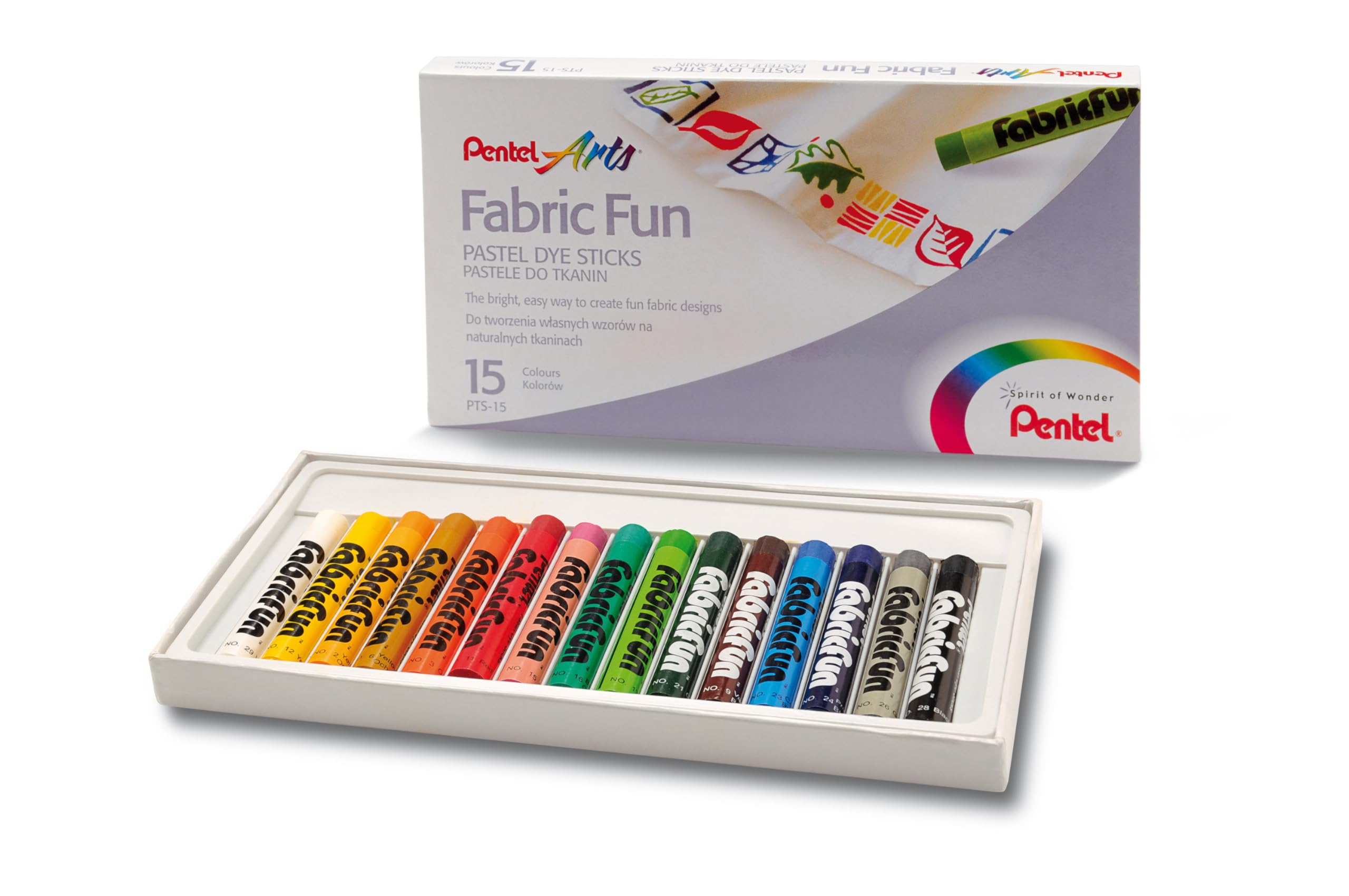 pentel-fabric-fun-pts-15-stoffmalkreide-15er-etui image 1