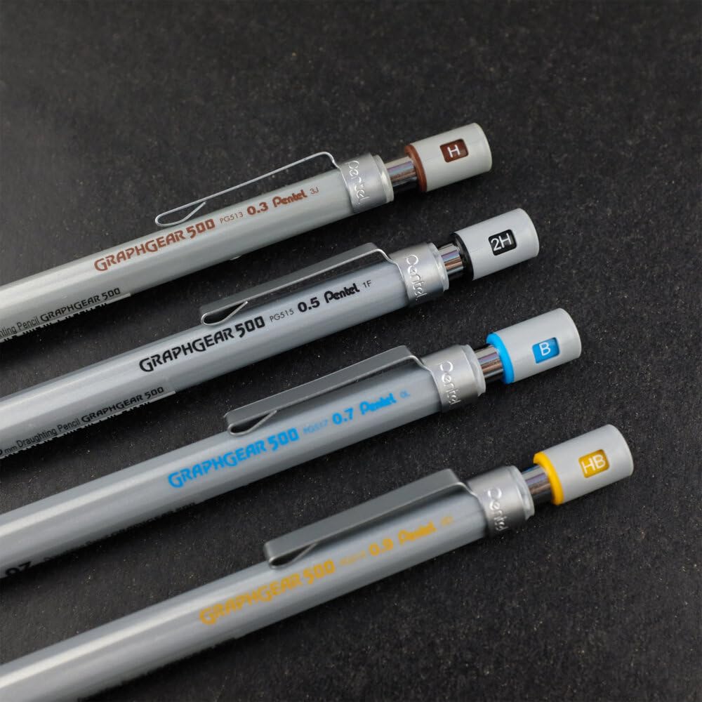 pentel-graphgear-500-pg515-druckbleistift-0-5-mm-hb-mit-metall-griffzone image 4