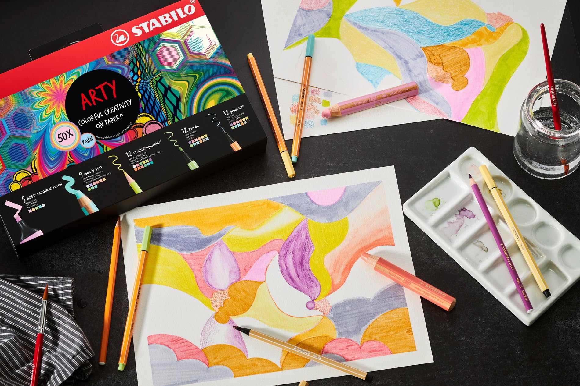 stabilo-arty-creative-set-50-teilig-boss-woody-aquacolor-pen-68-point-88 image 6