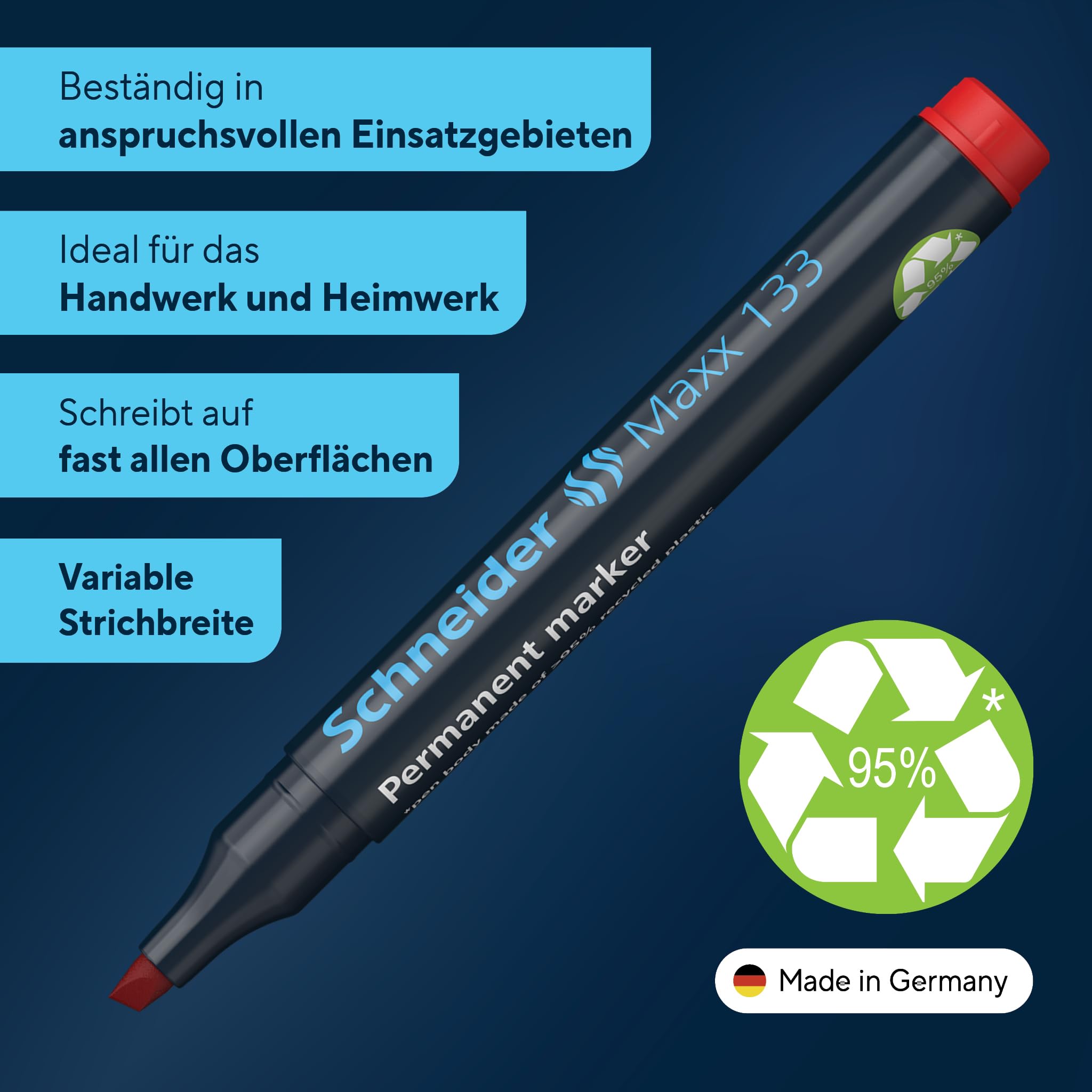 schneider-maxx-133-permanent-marker-keilspitze-1-4-mm-10er-pack-rot image 2