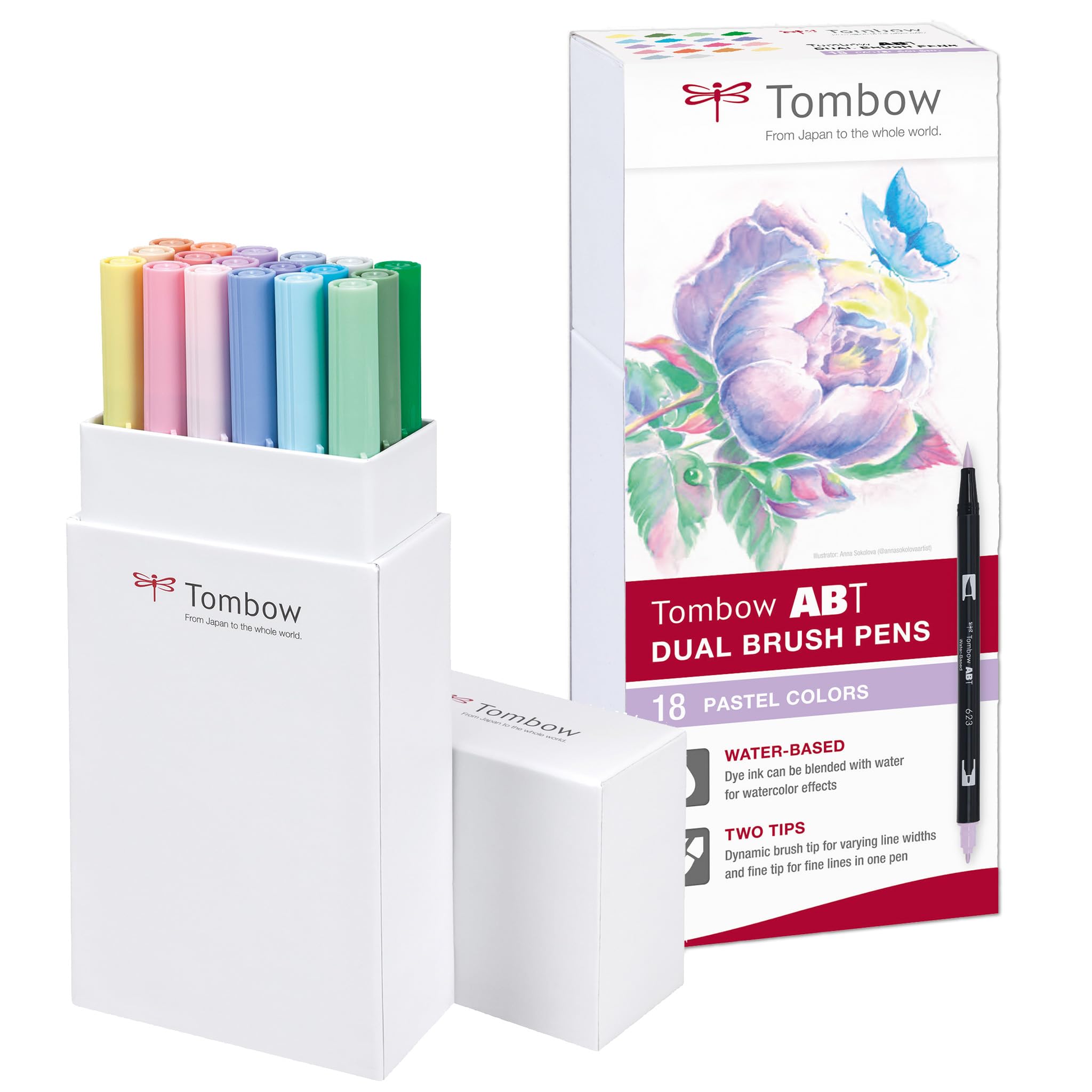 tombow-abt-dual-brush-pen-18er-set-pastellfarben-mit-zwei-spitzen image 1