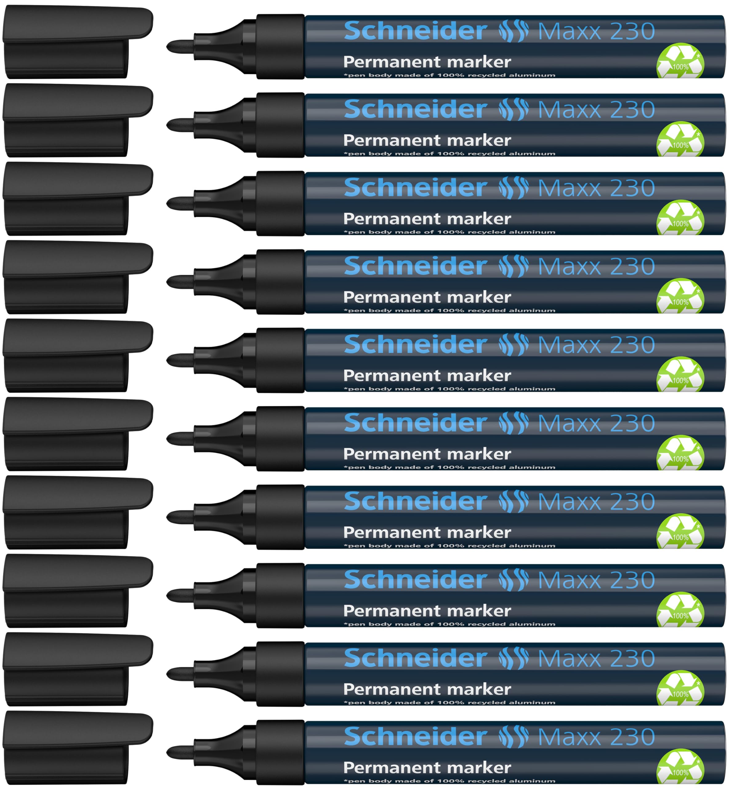 schneider-maxx-230-permanent-marker-rundspitze-1-3-mm-10er-pack-schwarz image 1
