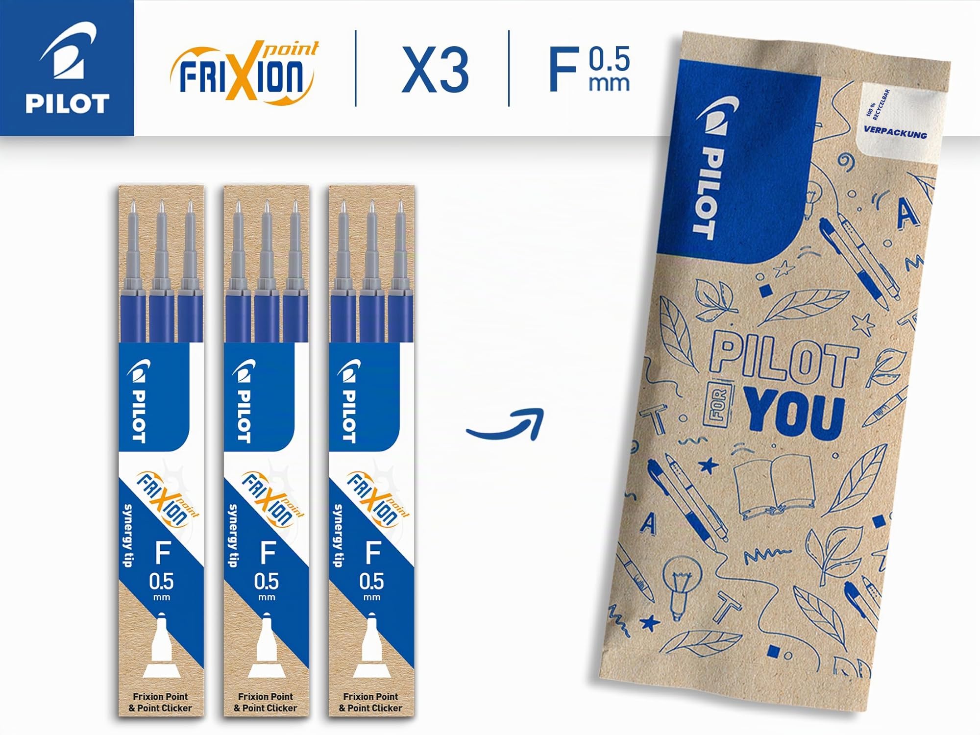 pilot-frixion-ersatzminen-0-5-blau-9-st-ck-f-r-point-point-clicker image 2