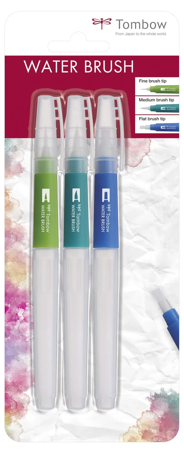tombow-wb-3p-wassertankpinsel-3er-set-fein-mittel-flach image 1