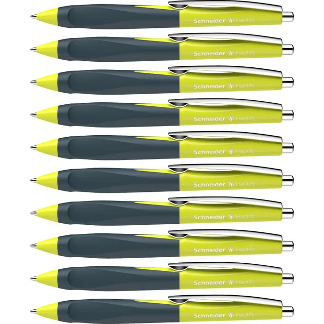 schneider-haptify-kugelschreiber-10er-pack-gelb-deep-ocean image 1
