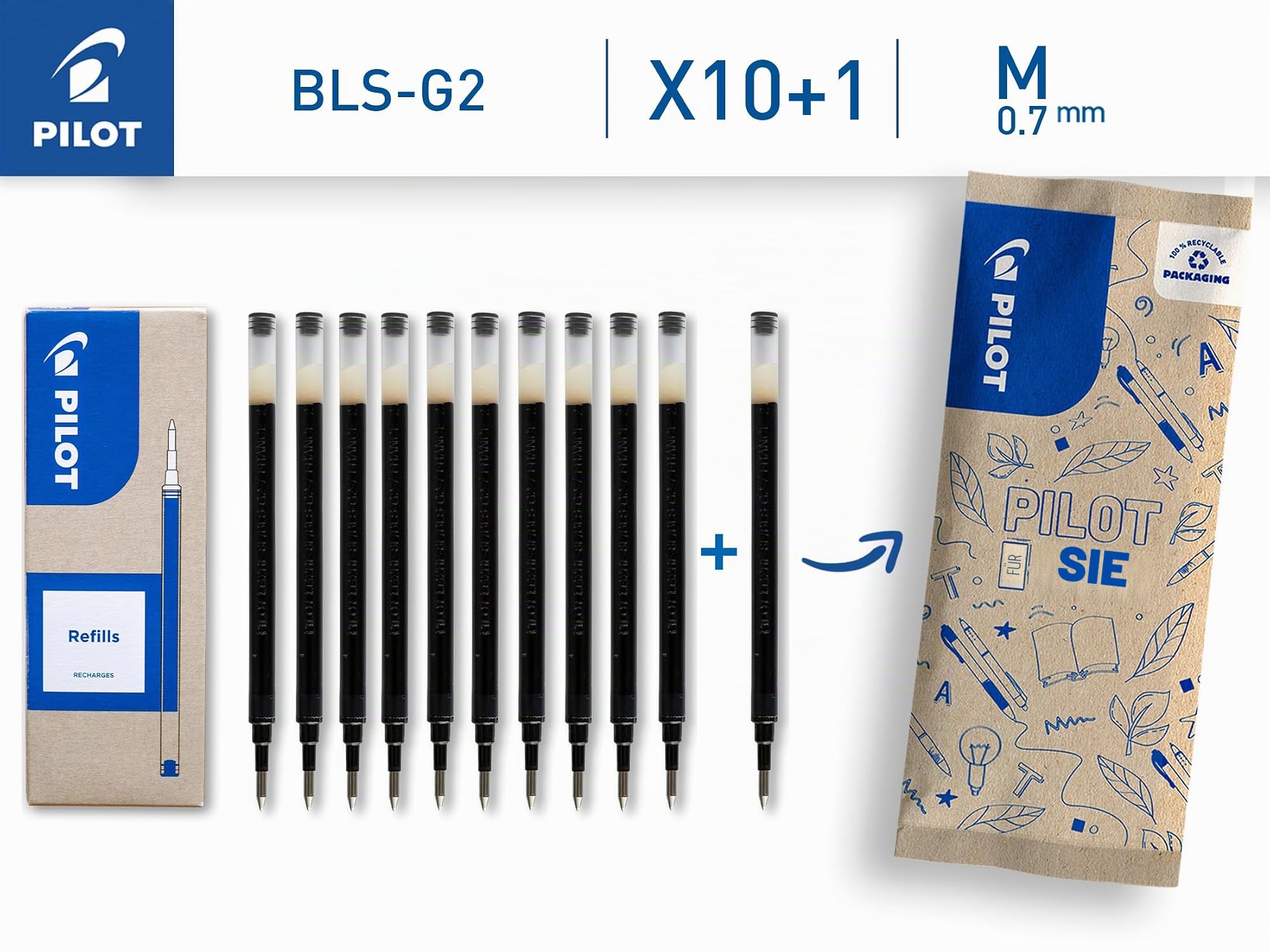 pilot-bls-g2-7-gel-nachf-llungen-schwarz-0-7-mm-10-1-gratis image 2