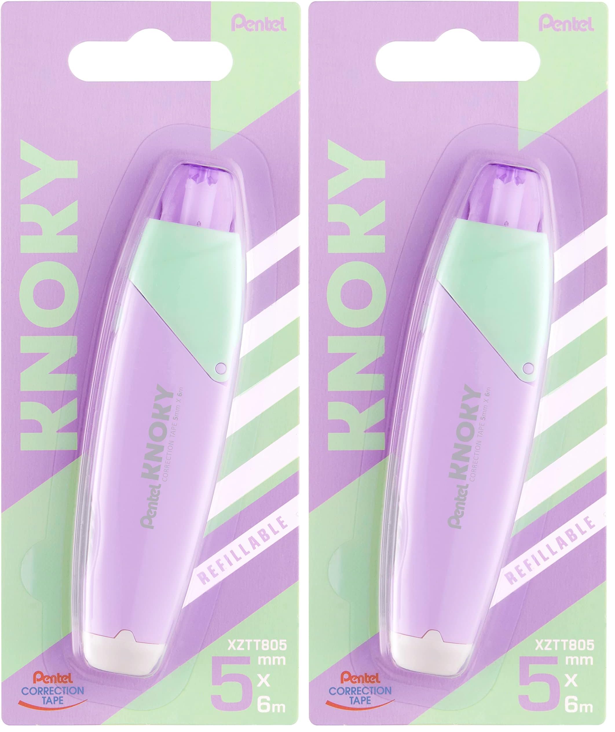 pentel-knoky-xztt805-korrekturroller-5mm-x-6m-hellgr-n-nachf-llbar image 7