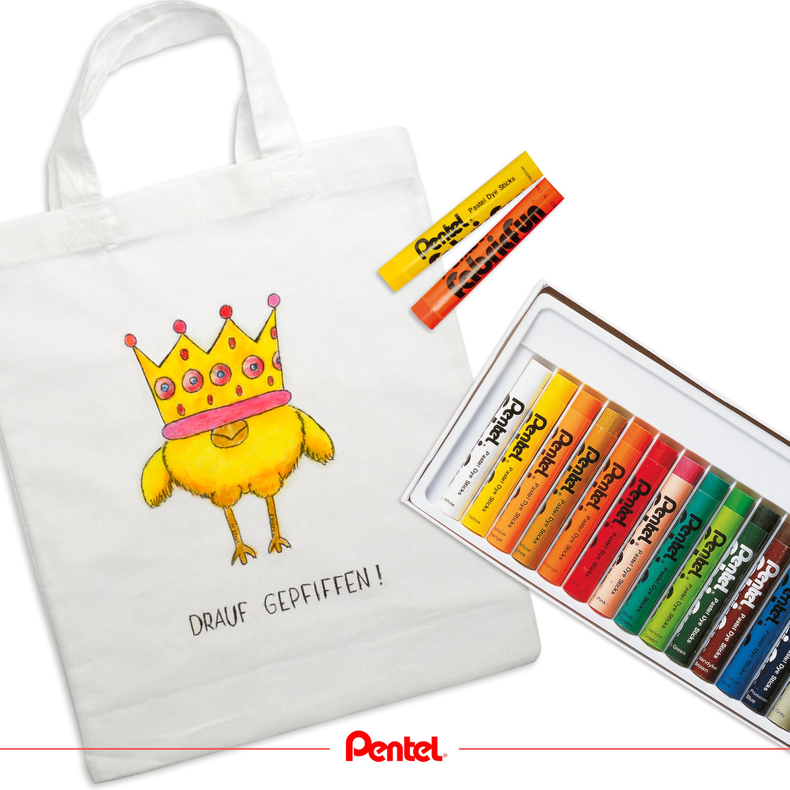 pentel-fabric-fun-pts-15-stoffmalkreide-15er-etui image 6