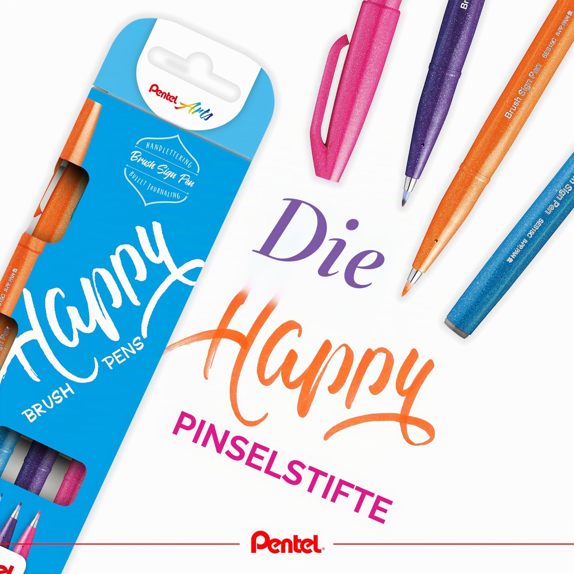 pentel-sign-pen-brush-touch-4er-set-pinsel-faserschreiber-sortiert-violett image 3