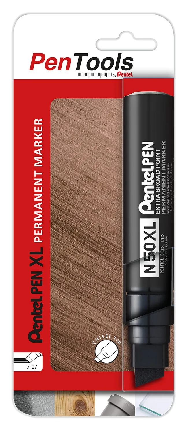 pentel-n50xl-permanent-marker-keilspitze-7-0-17-0-mm-schwarz-1-st-ck image 1