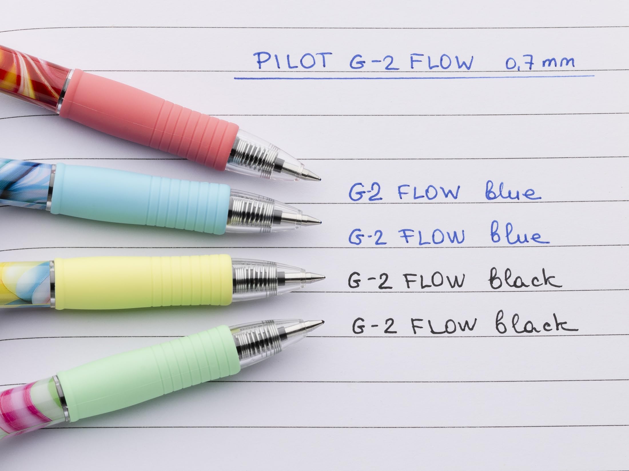 pilot-g-2-flow-gelstift-0-7-limitiert-gelb-gr-n-2-stifte-2-nachf-llungen-schwarz image 6